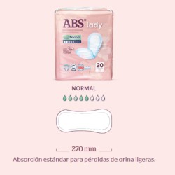 Abs Lady Compresa Incontinencia Urinaria Absorcion Normal 20 Unidades