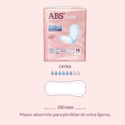 Abs Lady Compresa Incontinencia Urinaria Absorcion Extra 16 Unidades