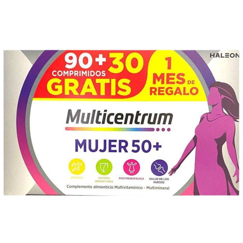 Multicentrum Mujer 50+ 90+ 30 Comprimidos Pack Multicentrum Mujer 50+ 90+ 30 Comprimidos Pack