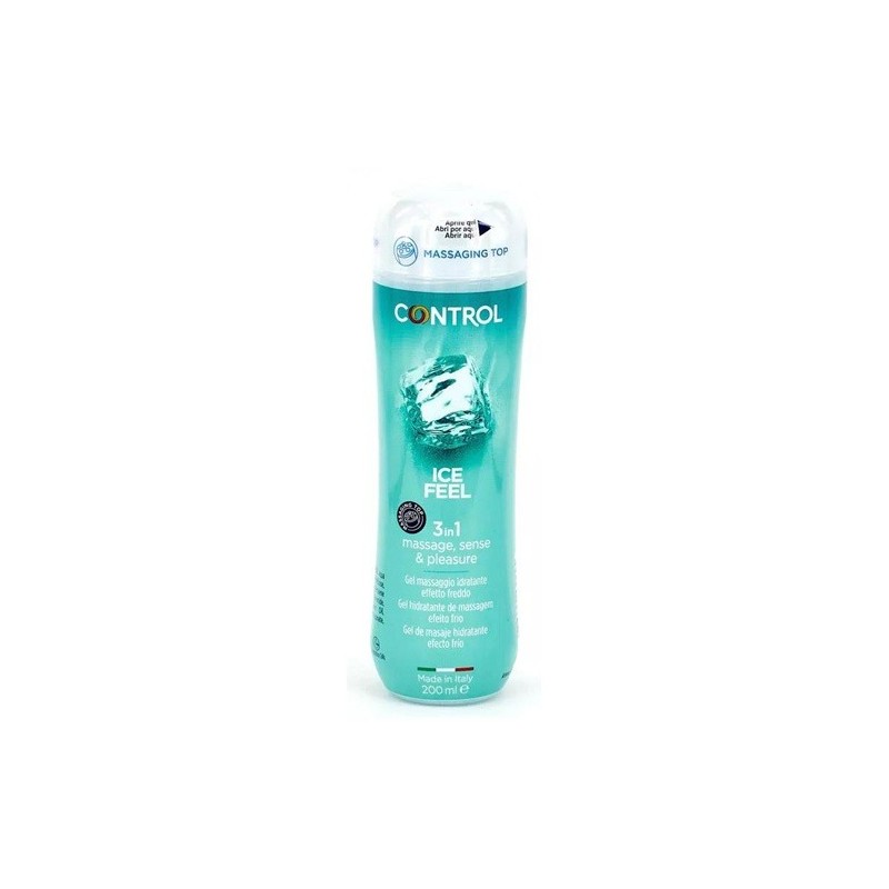Control Gel Masaje Lubricante Ice Feel Efecto Frio 200 ml