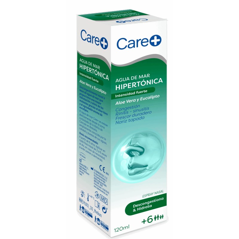Care+ Agua De Mar Con Aloe Vera Y Manzanilla Hipertónica 125ml Care+ Agua De Mar Con Aloe Vera Y Manzanilla Hipertónica 125ml