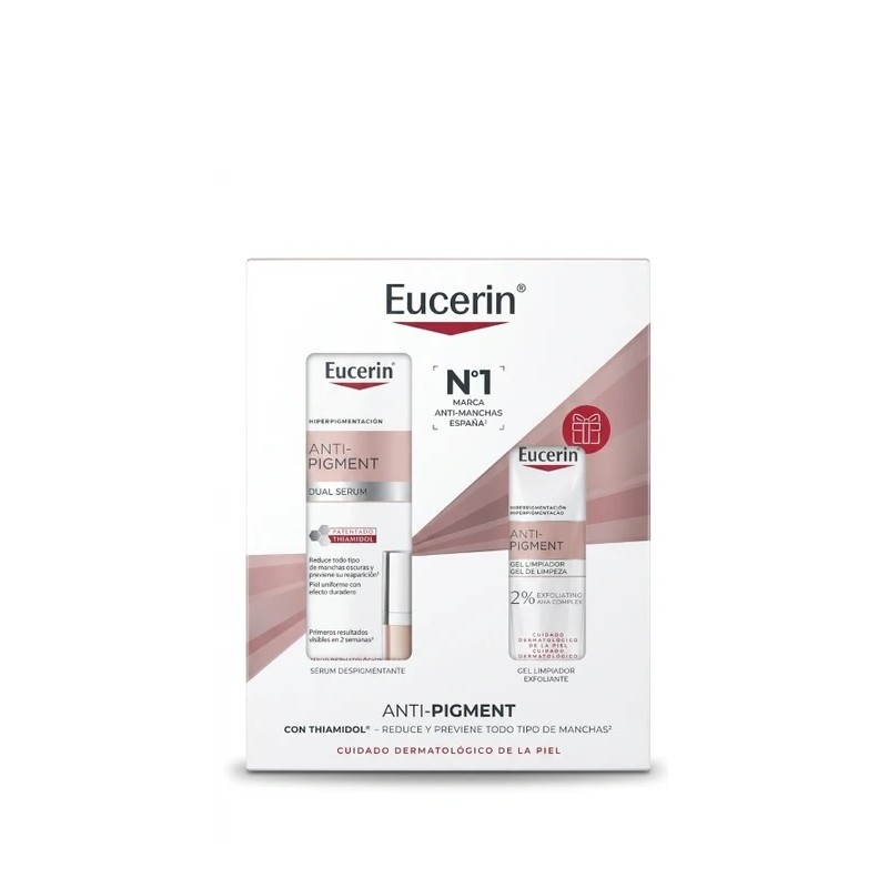 Eucerin AntiPigment Dual Sérum 30ml + Mini talla Gel Limpiador 20 ml Eucerin AntiPigment Dual Sérum 30ml + Mini talla Gel Limpiador 20 ml