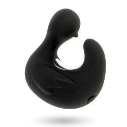 Black&Silver Dedal Pato Estimulador De Silicona Recargable Duckymania