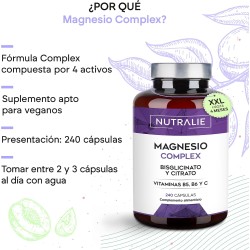 Pack Nutralie Citrato de Magnesio + Magnesio Bisglicinato 240 + 240 Cápsulas Duplo