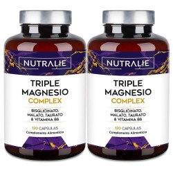 Nutralie Triple Magnesio Complex Bisglicinato + Malato + Taurato 120 +120 Cápsulas Duplo