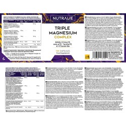 Nutralie Triple Magnesio Complex Bisglicinato + Malato + Taurato 120 +120 Cápsulas Duplo