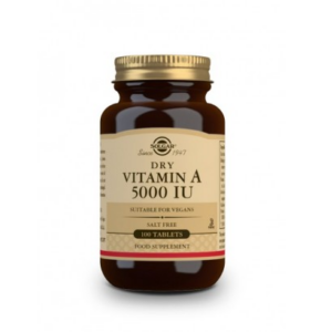 Solgar Vitamina A Seca 5000 Ui 100 Comprimidos